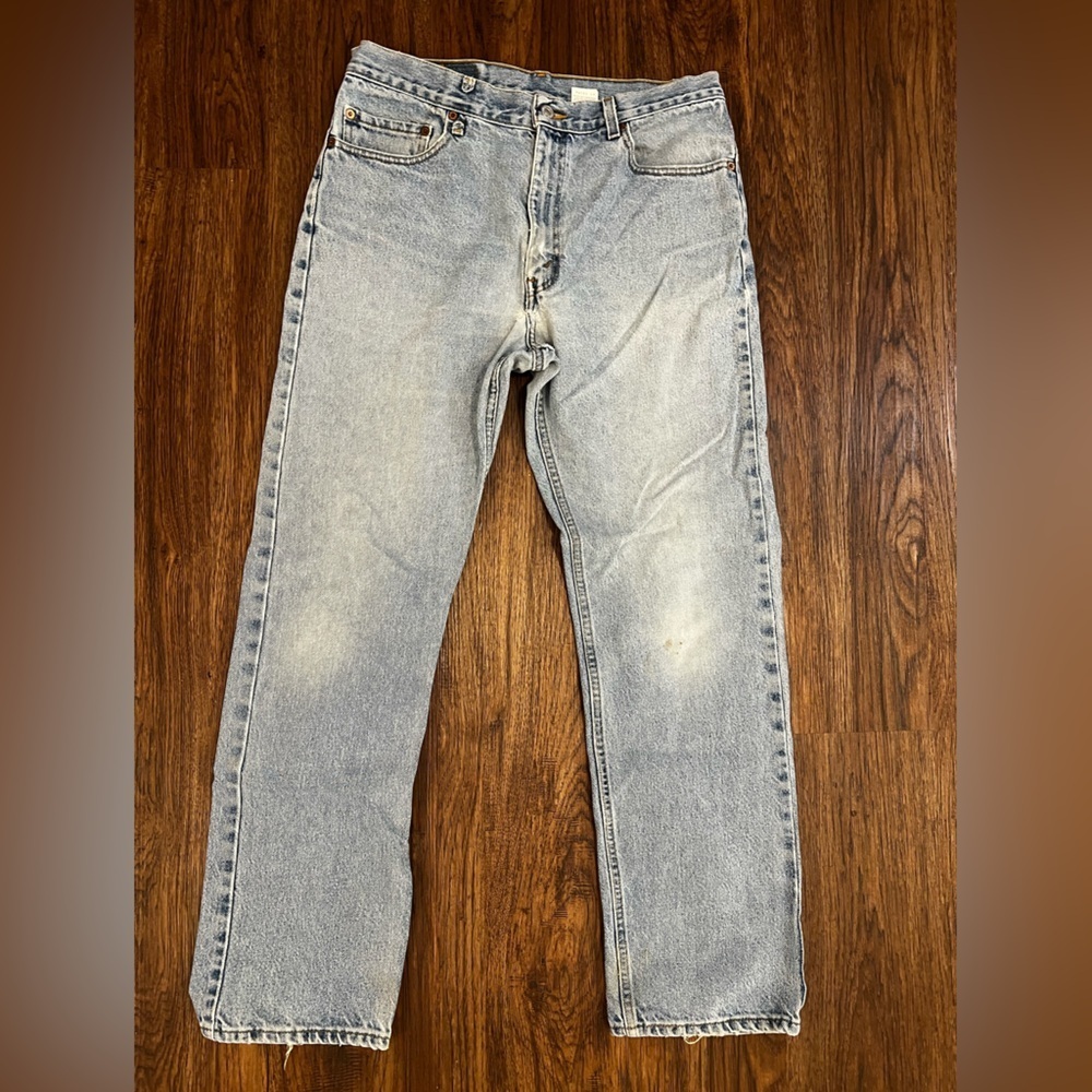 Vintage Men's distressed Blue Jeans 34x31